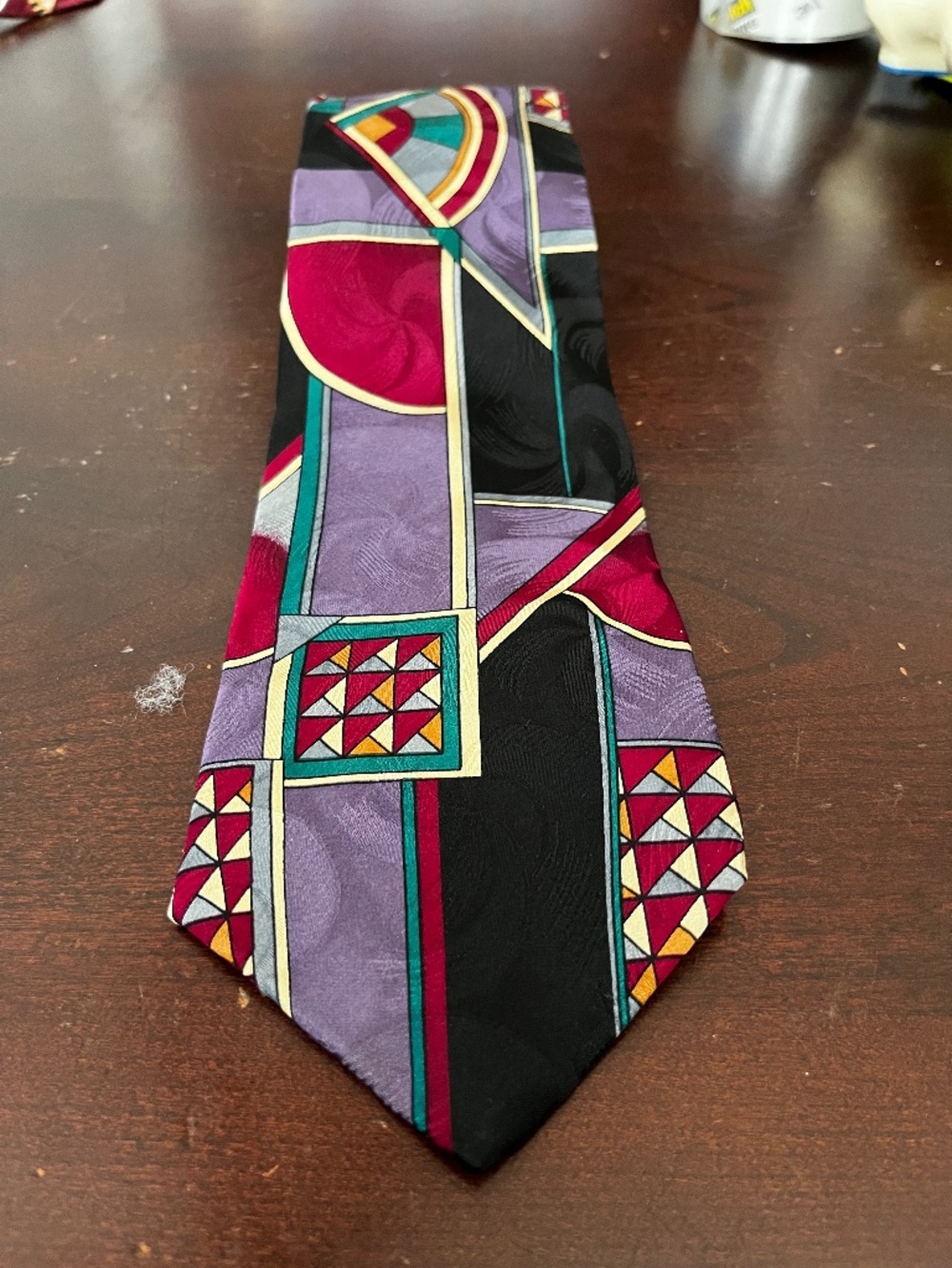 Aldo Ponti Mens Multi Color Made in USA 100% Silk Tie